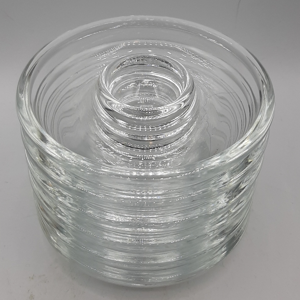 Rare Lot of 6 Vintage Clear Glass Egg Cups 70s Scandinavian Design